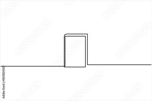 Continuous one line art drawing of book design