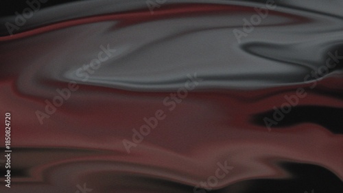 Abstract fluid art with swirling red gray and black colors
