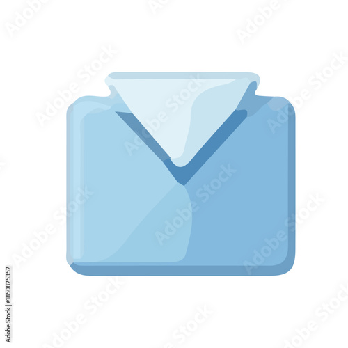 A simple, clean image of a soft, pastel-blue envelope. The envelope sits flat on a plain surface and conveys a sense of direct communication, simplicity and clarity.