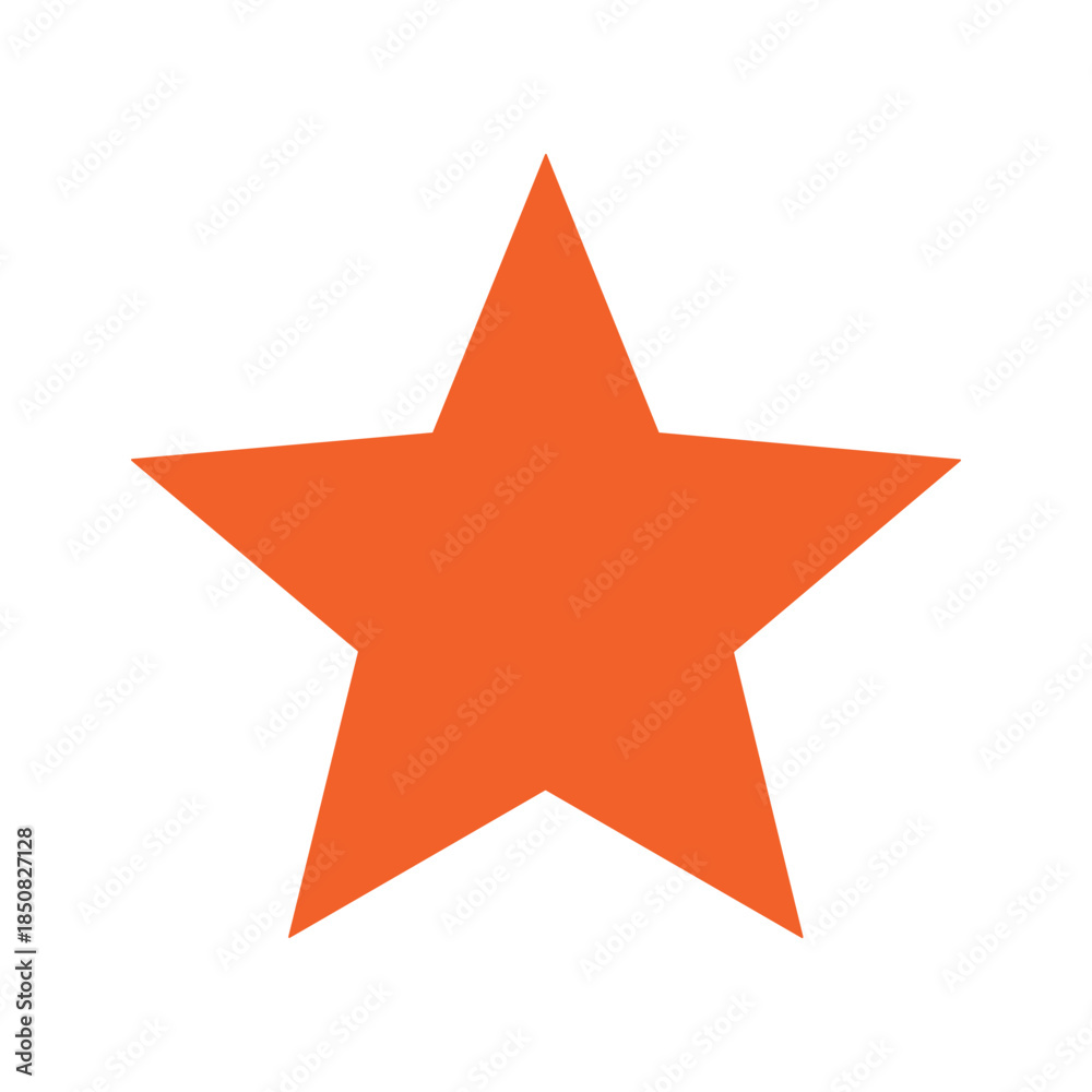 Fototapeta premium Orange star icon on white background