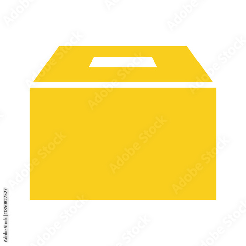 Yellow box with handle on top