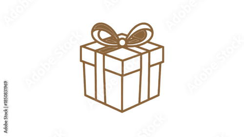 A beautifully wrapped gift box with a ribbon. The box appears to be ready for any special occasion or celebration. The ribbon is tied in a lovely bow, enhancing the presentation.