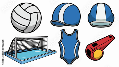 Illustration of sports equipment and gear for various activities
