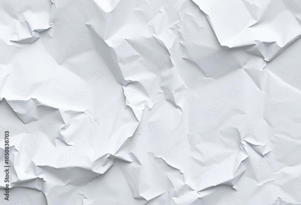 custom made wallpaper toronto digitalClose-up of a crumpled sheet of white paper, showing creases and texture,  office,  abstract