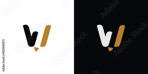The writing logo design is unique and modern