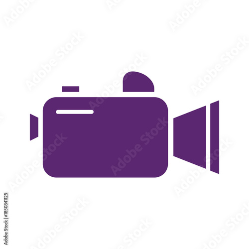 Purple Video Camera Icon