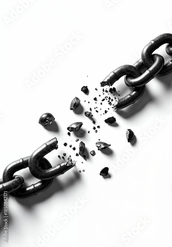 Broken Chain - Freedom And Separation Concept