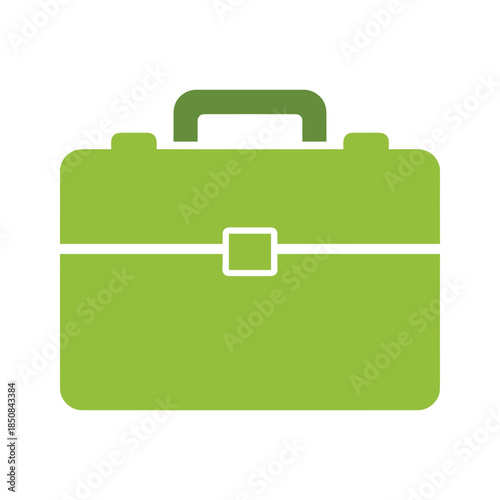 Green briefcase icon