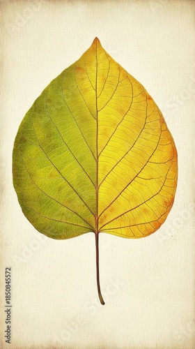 Exquisite Macro View of a Leaf with Warm Faded Background