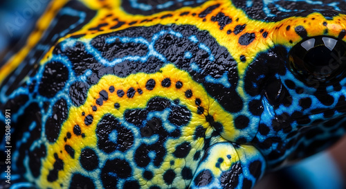 Close Up of Colorful Leopard Gecko Skin Texture