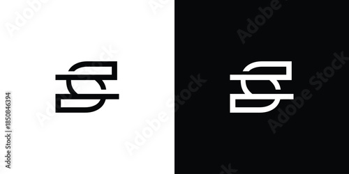 Unique and simple S letter logo design