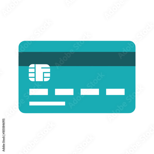 Credit card icon in teal color