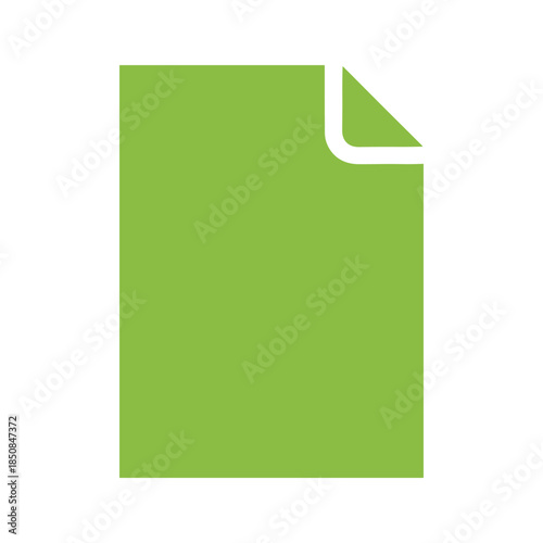 Green document icon with folded corner