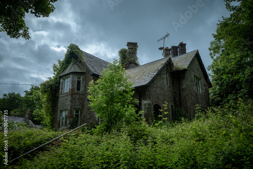Photos Overgrown Abandoned Stone House with Ivy and Slate Roof in Rural Wales
