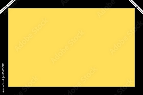 Simple Background Frame, Unique Design Background, Black and Yellow Color, Yellow Background, Amazing Design