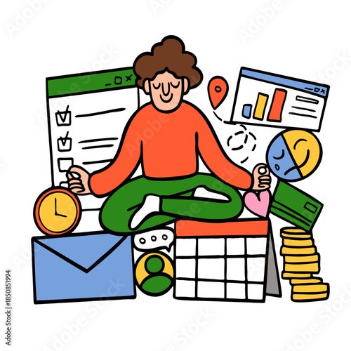 Man maintaining work life balance