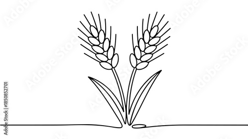 The illustration is a scalable vector graphic (SVG, EPS, PNG), making it highly versatile for professional designers to use in logos, web icons, or marketing materials for bakeries, organic food brand