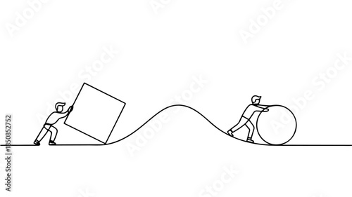 It represents choosing the right strategy to overcome a challenge.