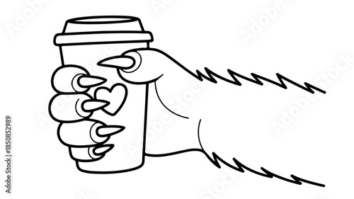 a scalable vector graphic (SVG, EPS, PNG), which makes it highly versatile for professional designers to use in logos, social media posts, or website icons related to coffee shops, Halloween promotion