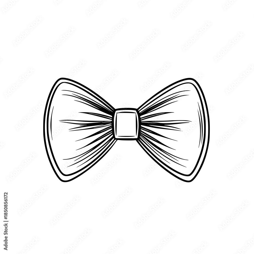Fototapeta premium Elegant Ribbon Bow Tie Illustration | Clean, isolated vector art for creative projects.