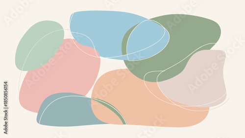 Abstract Colorful Shapes and Forms Design.