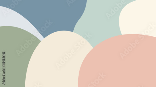 Abstract Colorful Shapes and Pastel Hues.
