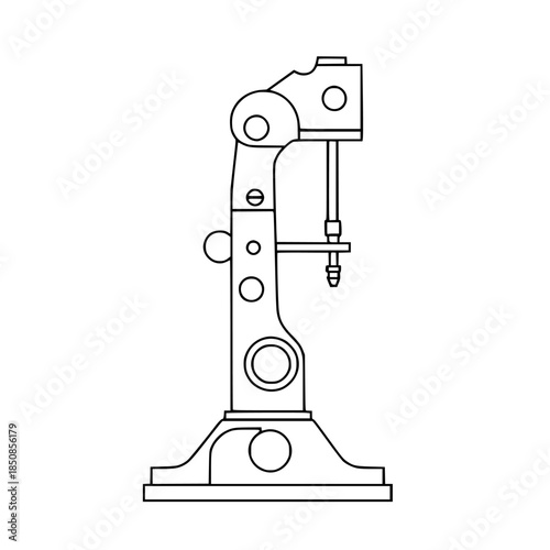 Art Craftsmanship: Vintage Rustic Corker Machine | Clean, isolated vector art for creative projects.