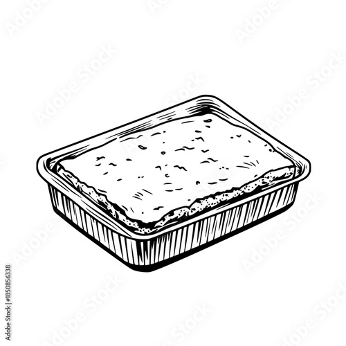 Classic Square Pan: Timeless Baking Companion | Clean, isolated vector art for creative projects.