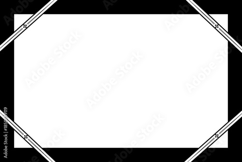 Simple Background Frame, Unique Background, Black and White Color, White Background, Amazing Design Background