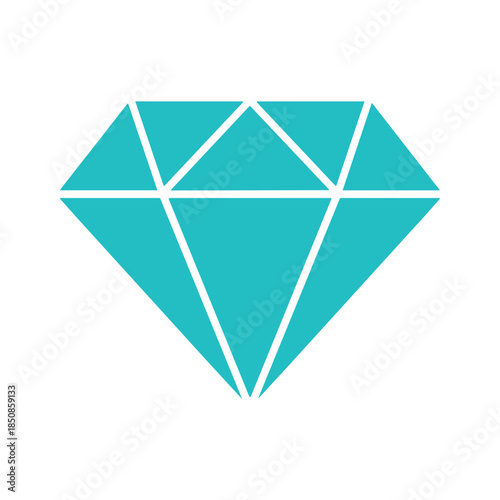 Blue diamond icon on white background