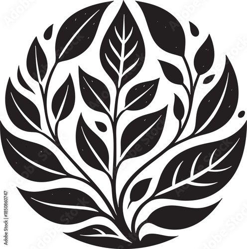 Abstract Leaf Logo Vector | Eco Nature Organic Plant Emblem