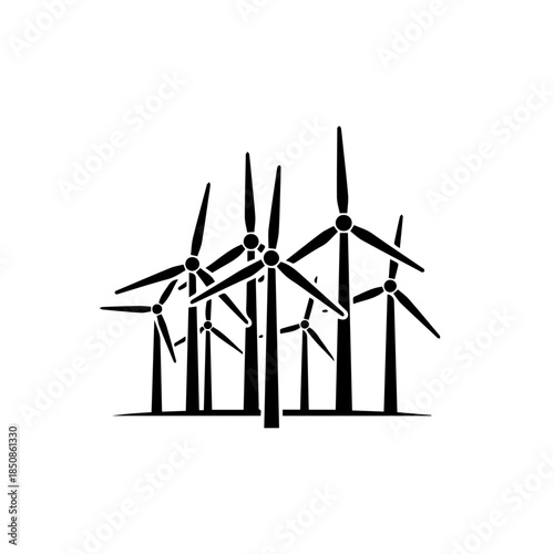 Wind turbines generating renewable energy