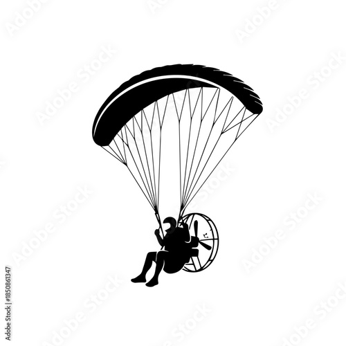 Paraglider in flight
