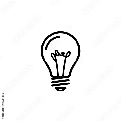 Illuminated idea lightbulb