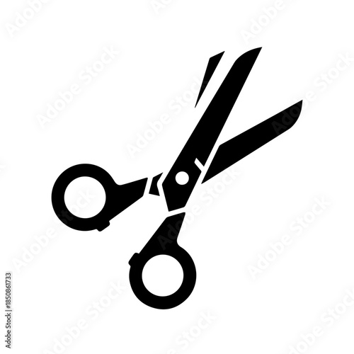 Open pair of scissors