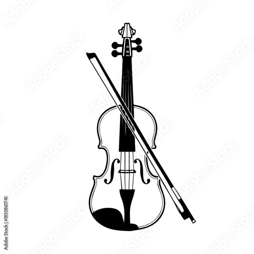 Classic violin illustration