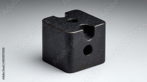 Medium shot of a simple die set emphasizing clean lines and solid construction highlighting robustness and ease of use in industrial applications.