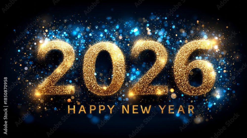 Obraz premium Joyful people gather to welcome 2026 amid sparkling decor and cheerful expressions, celebrating the New Year with enthusiasm and hope for the future