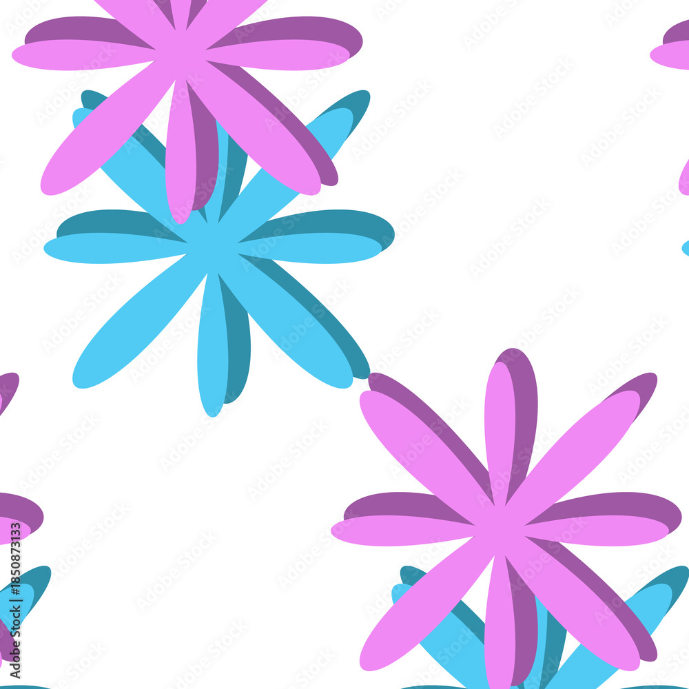 Naklejka premium Retro Flower Seamless Pattern