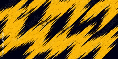 Halftone yellow dots pattern and black gradient grunge texture background. Dotted line comic sport style vector illustration.