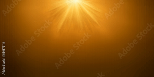 A vibrant abstract background features a bright sun burst with orange and blue light rays exploding across a summer sky design to create a glowing nature backdrop illustration