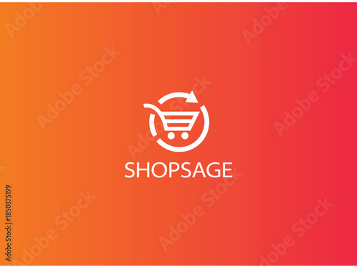 Shopping Cart Logo Design – Clean Minimalist E‑commerce Emblem