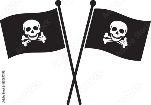 Jolly Roger Pirate Flag Skull Vector, Jolly Roger Flag Vector