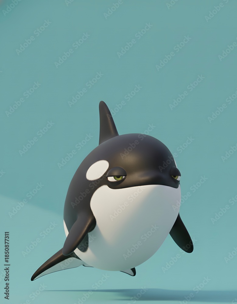 Naklejka premium Bored Orca