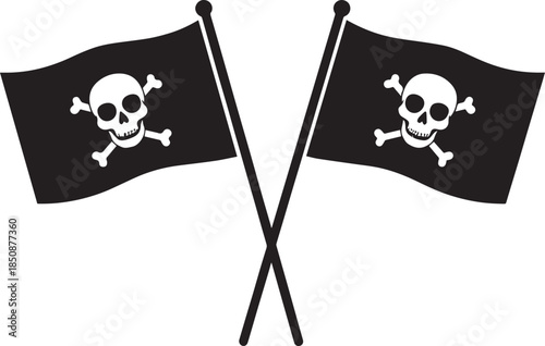 Jolly Roger Pirate Flag Skull Vector, Jolly Roger Flag Vector