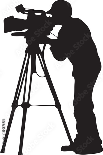 Photographer Silhouette Capturing Moment with Camera