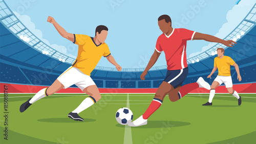 Energetic Football Player – Game and Training Vector
