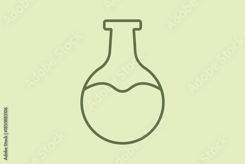 Flask icon. Suitable for medical projects. Line icon, perfect for UI, mobile apps, websites, presentations, and infographics. Fully editable and optimized for digital and print use