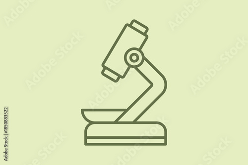Microscope icon. Suitable for medical projects. Line icon, perfect for UI, mobile apps, websites, presentations, and infographics. Fully editable and optimized for digital and print use