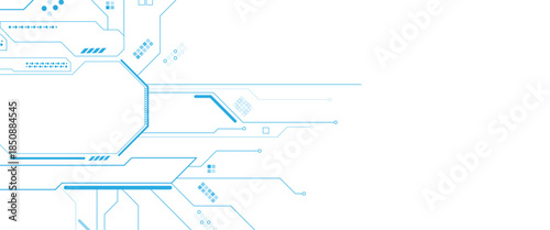AIsolated abstract digital AI chip or semiconductor with circuit board wires and electronics components.